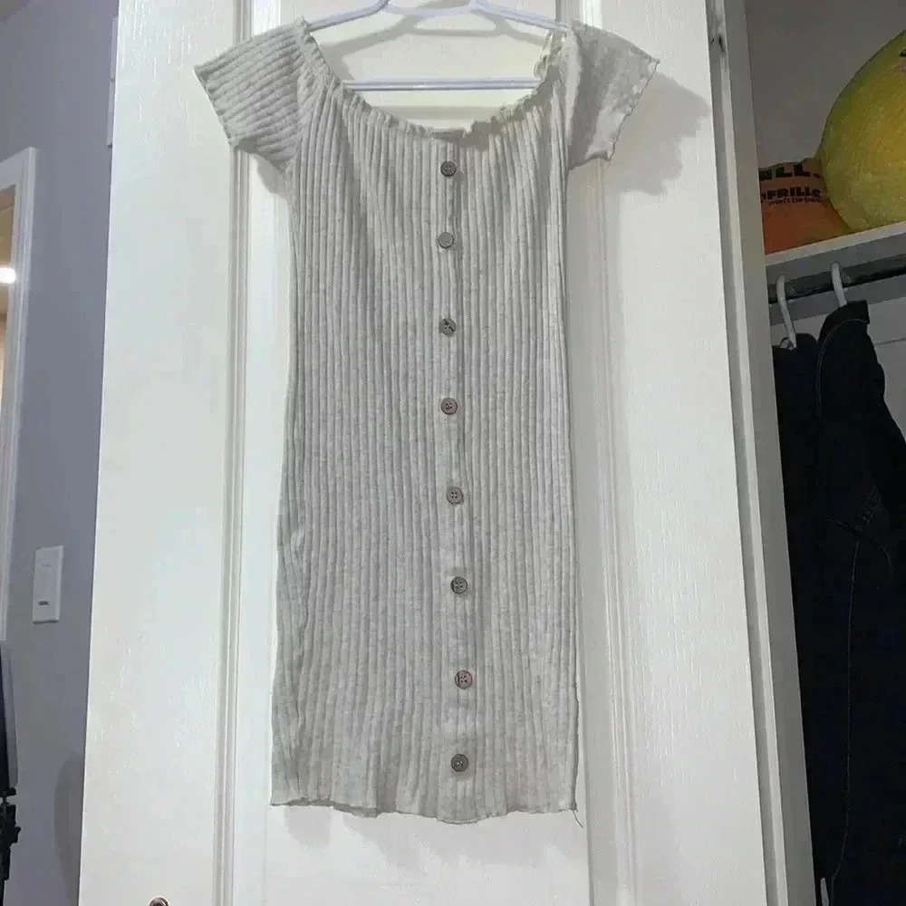 Cream  off shoulder dress